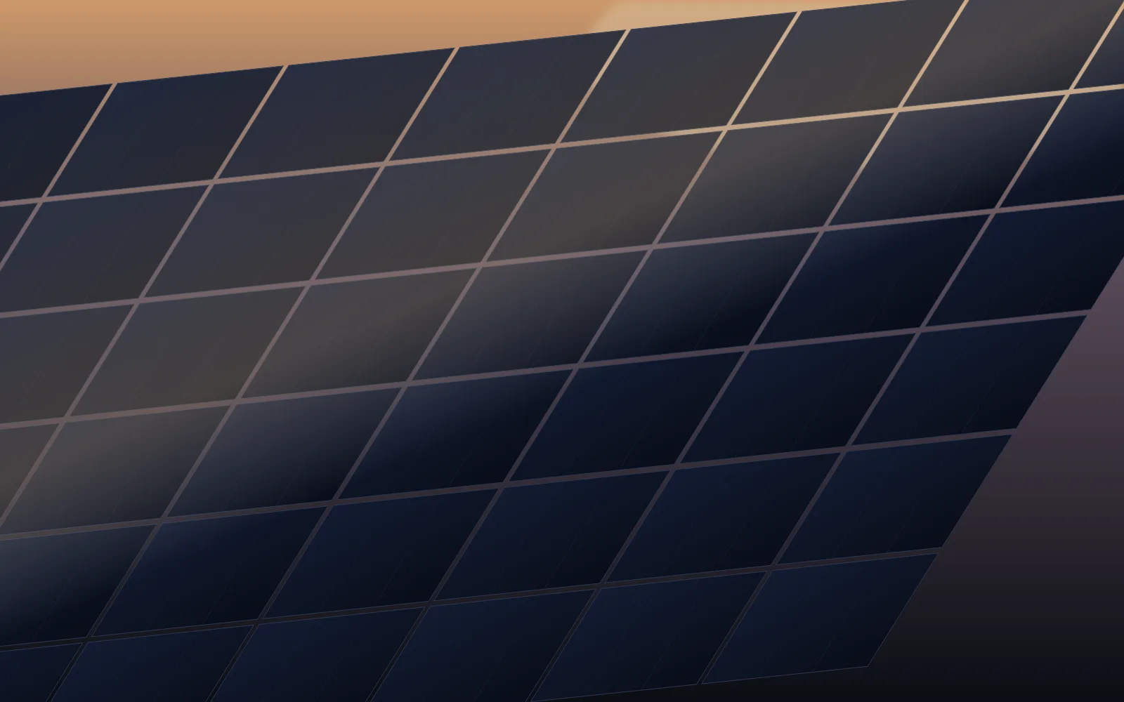 Illustration of modern all-black solar panels.